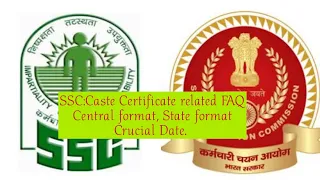 SSC: Caste Certificate!SC, ST, OBC, EWS. Central Format, State Format! #ssc #castecertificate #phase