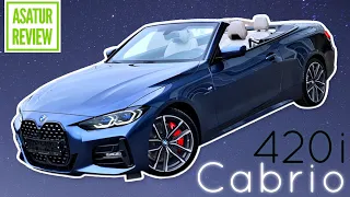 🇩🇪 Обзор CABRIO BMW 420i G23 M-Sport PRO / Кабрио БМВ 420и Г23 Синий Арктик Рэйс / Слоновая кость