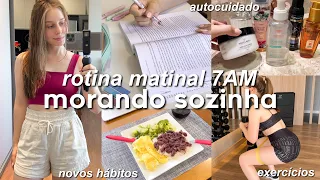 ROTINA MATINAL *MORANDO SOZINHA* | hábitos novos, larguei o emprego, novos projetos…