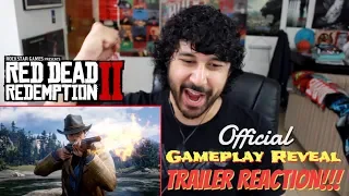 Red Dead Redemption 2- Official GAMEPLAY VIDEO l TRAILER REACTION!!!
