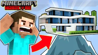 I Made a MODERN HOUSE ON A MOUNTAIN in Minecraft Hardcore #2