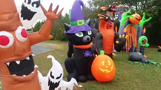 My 2017 Halloween inflatables display ( daytime ) part 1