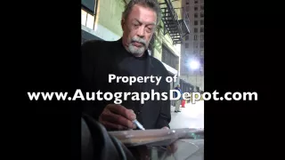 Tim Curry chatting with fans and signing autographs in Los Angeles (2012)