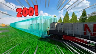 Can 200 GLASS WALLS Stop a Train - Teardown