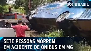 Acidente de ônibus deixa sete mortos em MG | SBT Brasil (17/04/24)