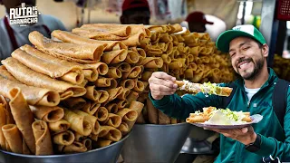 FLAUTAS, TACOS y GORDITAS GIGANTES afuera del METRO REVOLUCIÓN