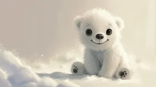 Baby piano sleep music - Sleepy winter - 3 hours music mix fast asleep (snow animation background)