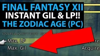 Final Fantasy 12 The Zodiac Age PC - Instant Unlimited Gil & LP *WARNING* MIGHT MAKE GAME LESS FUN!