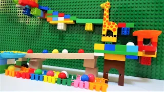 Marble Run Race ASMR ☆ Original colorful course.Satisfying Building Blocks,Haba