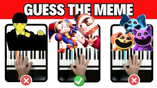 Guess the MEME 🎹 Piano Tutorial 🎪The Amazing Digital Circus😃Happy Cat😃MrBeast😃Peaches😃Bling