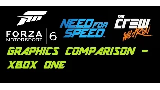 Forza 6 vs. Need for Speed vs. The Crew: Wild run - graphics comparison [all on XboxOne]