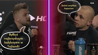 Ostro Amadeusz Ferrari vs Kamil Łaszczyk Face to Face Grube Dymy Fame Mma  1 Konferencja Fame MMA 17