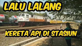 kereta api tangki pertamina di stasiun rewulu langsir BBM ke Madiun