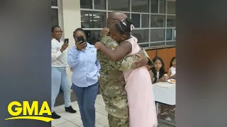 Deployed dad surprises his daughter at daddy-daughter dance l GMA Digital