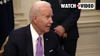 Biden snaps at reporter: "Give me a break"