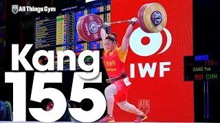 Yue Kang (75kg) 155kg Clean & Jerk 2015 World Weightlifting Championships