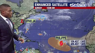 Tropical Storm Philippe forms in the Atlantic