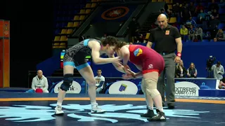 WW 76 kg ANASTASIIA SHUSTOVA (UKR) - VASILISA MARZALIUK (BLR)