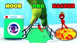 Hand Strike Gameplay - NOOB vs PRO vs HACKER (iOS/Android)