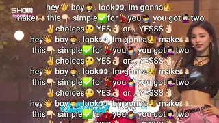hey👋 boy🤵 look👀, Im gonna👑make🙌🏻 this👇🏻 simple✅for💃you🙇‍♂️ you got💁🏻‍♀️two✌️choices🤔 YES👌🏻 or..YES👌🏻