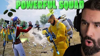 STRONGEST Squad With Action Gameplay 😱 PUBG MOBILE