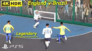 England v Brazil 4v4, London, Legendary Difficulty, Volta FC 24 Gameplay (PS5 UHD 4K 60FPS HDR)