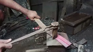 Knife Making - Making a Super Sharp Kurbani Knife From Rusted Leaf Spring-2