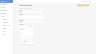 Setting Up Maintenance Schedules