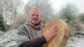 14" horse skin shamanic drum sound demo