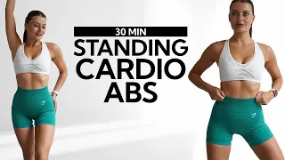 30 MIN EVERYDAY STANDING ABS CARDIO WORKOUT- Intense Fat Burn