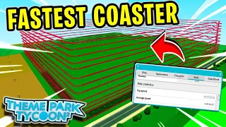 Building Theme Park Tycoon 2's *FASTEST* Roller Coaster! 😭