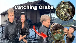 Showing My Husband Paano Manguha Ng Crabs|Filipino Styles Di Siya Makapaniwala Mahirap Pala