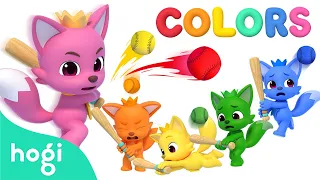 Learn Colors with Colorful Baseball ⚾️ | Colors Songs | Kids Learn Colors | Pinkfong Hogi