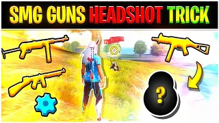 SMG Gun Headshot Trick -Free Fire 🔥| UMP + MP5 Headshot Trick Only Red Numbers |New Headshot Setting