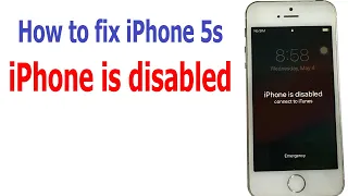 How to fix iPhone is disabled, connect to iTunes| iPhone 5s