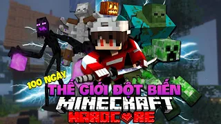 KienRic Tóm Tắt 100 Ngày Minecraft Thế Giới Đột Biến Sinh Tồn Siêu Khó !!