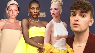 EMMYS 2021 FASHION ROAST (what is emma corrin wearing???)