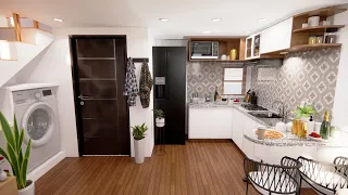4x4 Meters Tiny House Design | 3D House Idea with Loft Bed