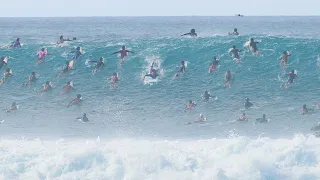 JAMIE O'BRIEN SCORES BOMBS AT PIPELINE ON 8' LOG! (RAW FOOTAGE)