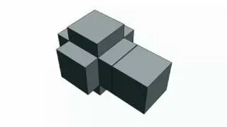 Hypercube, tesseract, 3D bluprint