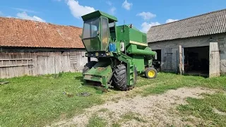 Kombajn John Deere w opałach, pogięta sieczkarnia. Szykujemy się do żniw