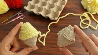 3D Amazing ‼️ Look at the egg carton, what I knitted, I love this knitting super easy idea