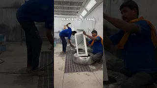 Paint Booth Cleaning #shorts #viral #trending #foryoupage #painting