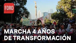 Marcha y mensaje de AMLO por sus 4 años de gobierno desde el Zócalo de CDMX