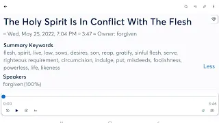 The Holy Spirit is in Conflict with the Flesh