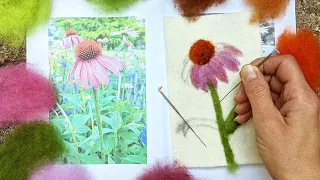 How I Start a Needle Felt Painting: From a Photo to Wool