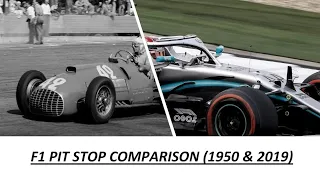 F1 PIT STOP COMPARISON (1950 & 2019) #WHATAYOKE #2019GERMANGP