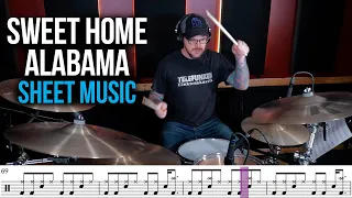 Sweet Home Alabama - Drum Cover with Sheet Music