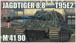 Jagdtiger 8.8 & T95E2 & M 41 90 • WoT Blitz Gameplay