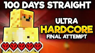 I Survived 100 Days Of ULTRA Hardcore With No Breaks